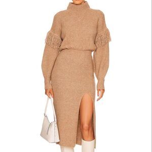 SAYLOR Tan Midi Dress